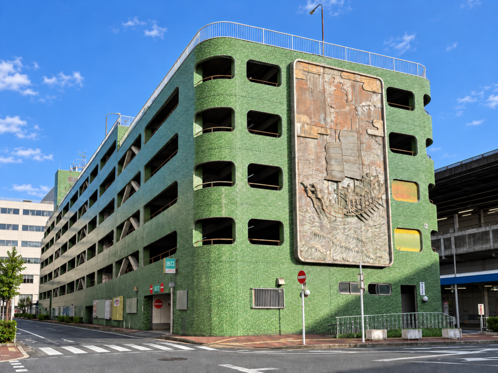 橿原市営駐車場・駐輪場の外観